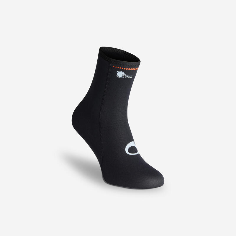 Neoprenové ponožky na potápění SCD 500 5 mm