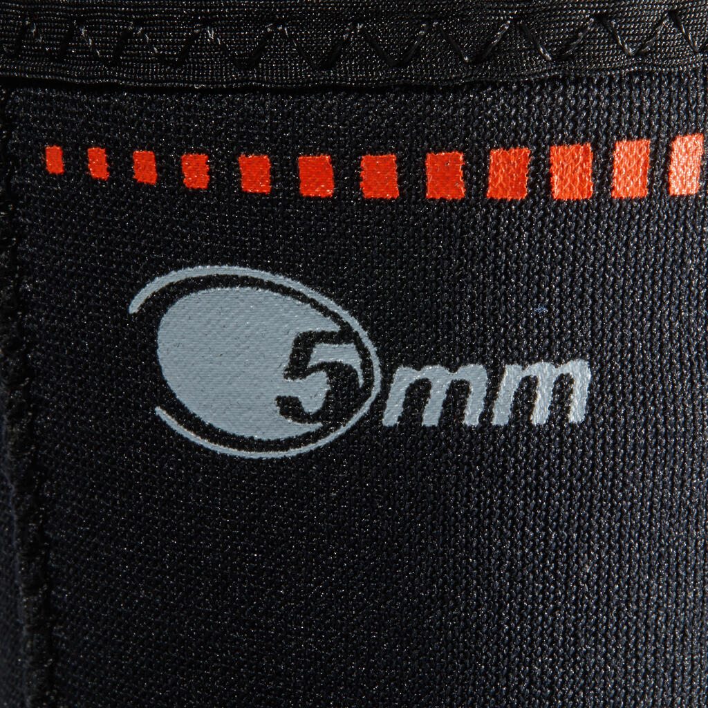 Neoprensocken Tauchen mit Neoprensohle 5 mm - schwarz