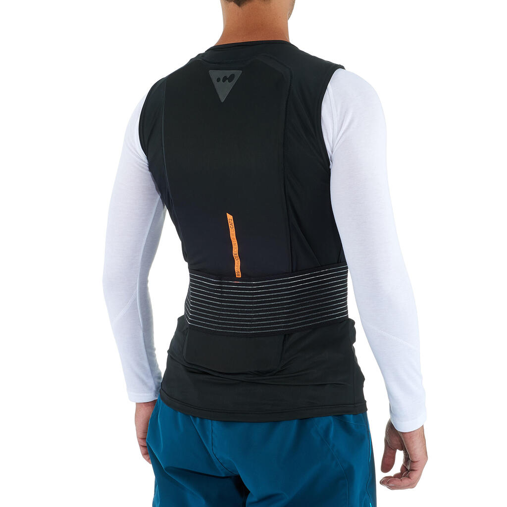 Rückenprotektor Schutzweste Ski/Snowboard 100 Erwachsene schwarz