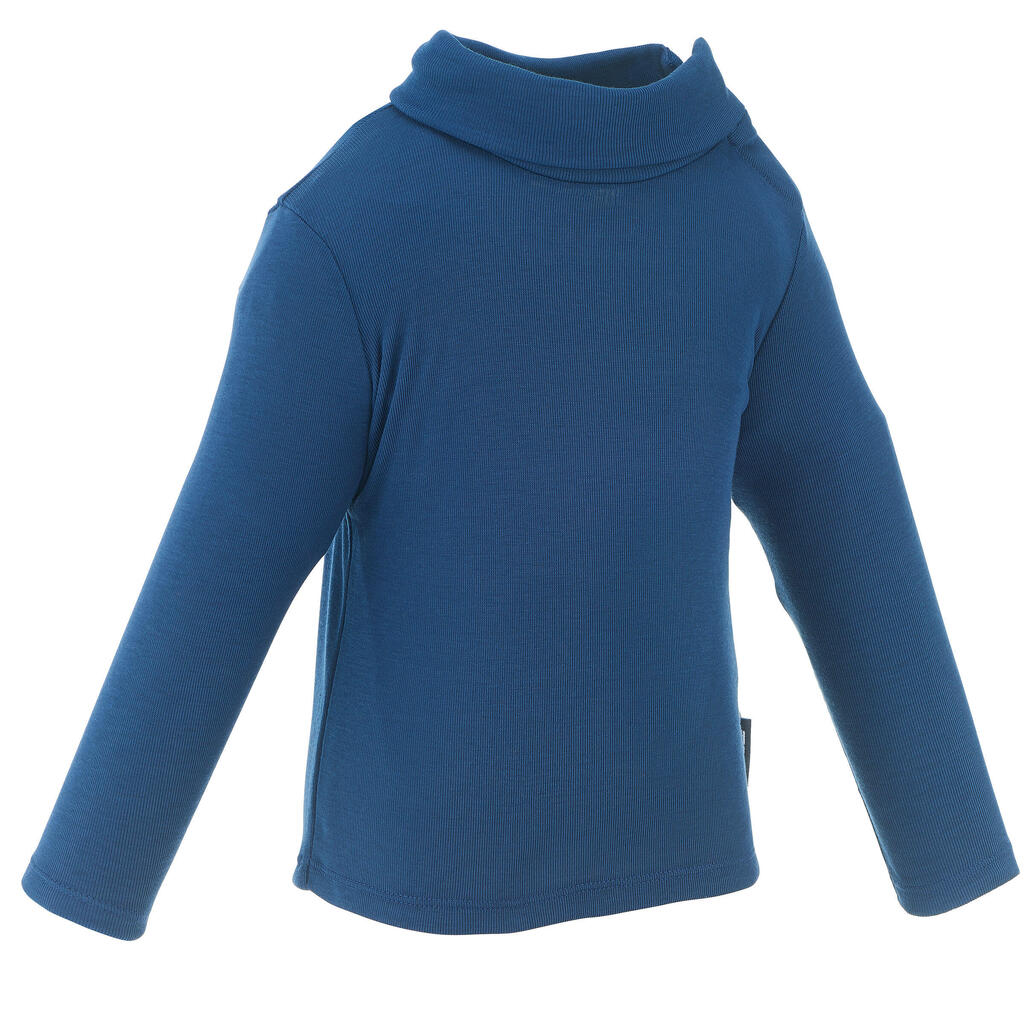 MAJICA ZA SKIJANJE/SANKANJE SIMPLE WARM ZA BEBE - MORNARSKO PLAVA