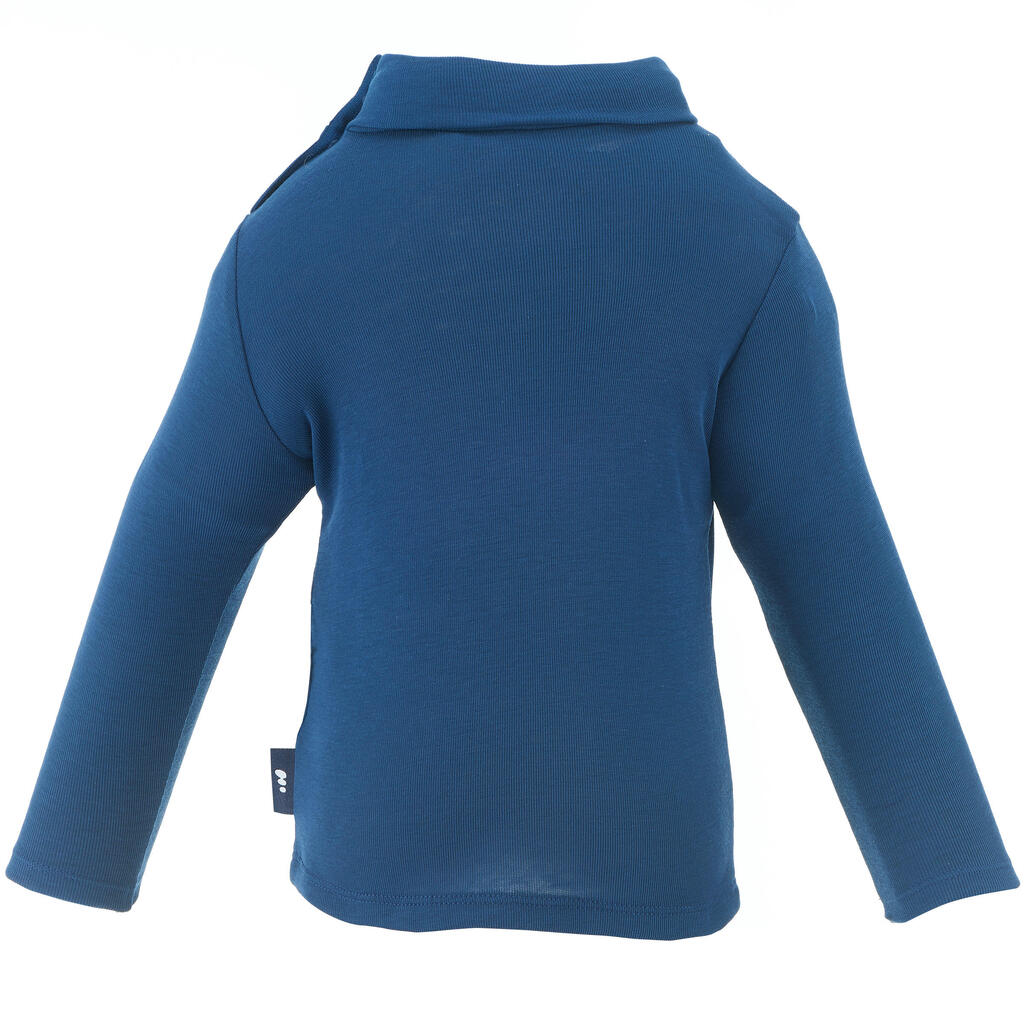 Sous-vêtement haut de ski / luge bébé simple warm bleu marine