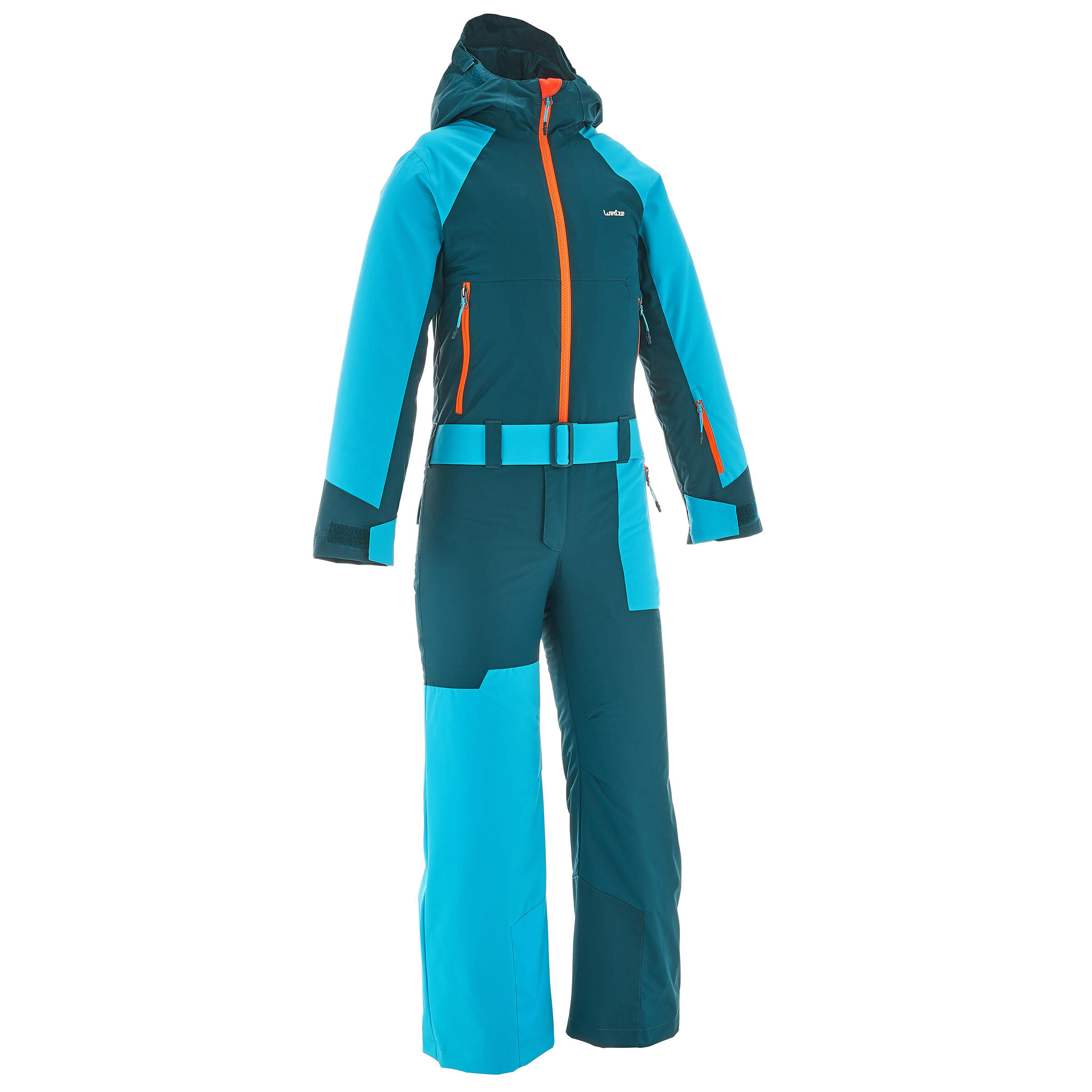 WEDZE CHILDREN'S SKI SUIT SKI-P SUIT 500 BLUE AND GREEN