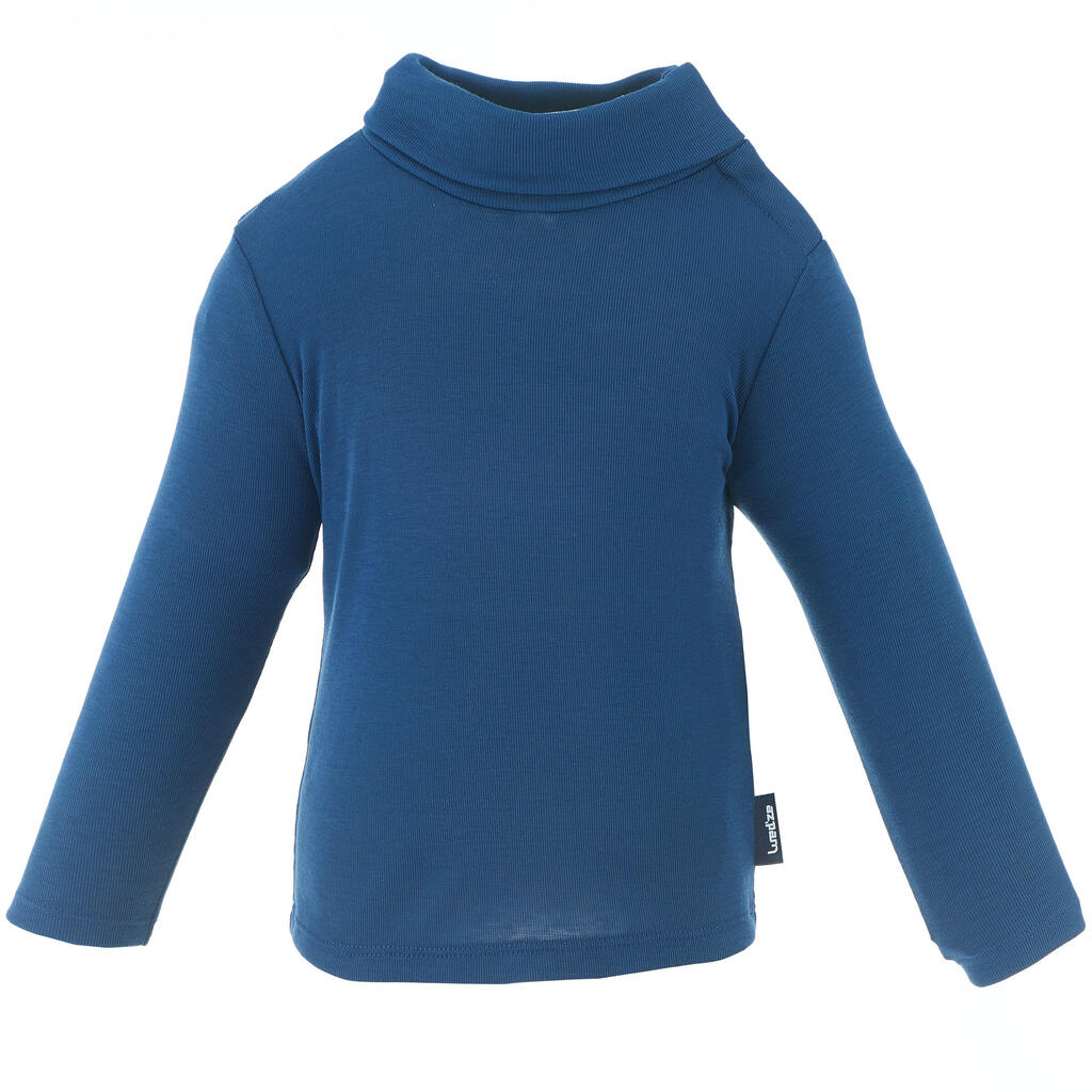 Sous-vêtement haut de ski / luge bébé simple warm bleu marine