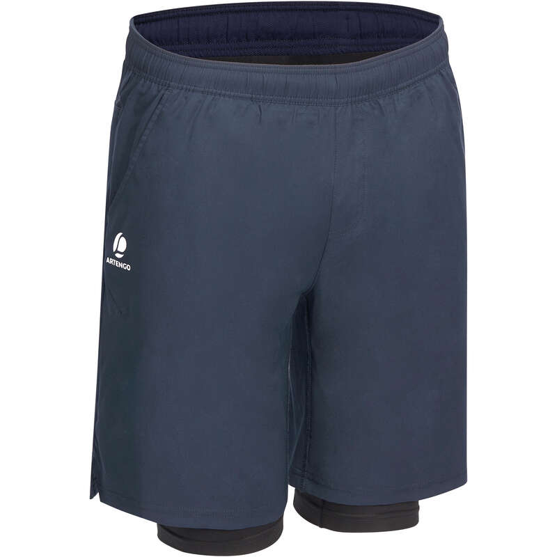 MEN COOL APPAREL Squash - Thermic 500 Shorts - Navy Blue ARTENGO - Squash Clothing
