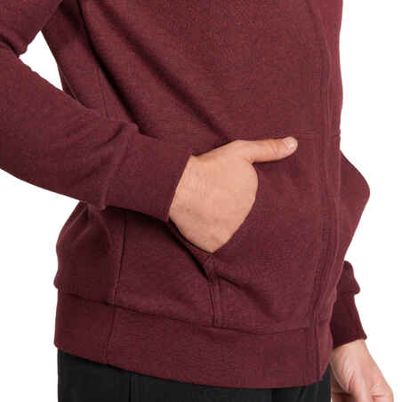 Brushed Jersey Gym & Pilates Hoodie - Burgundy