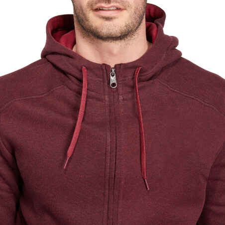 Brushed Jersey Gym & Pilates Hoodie - Burgundy