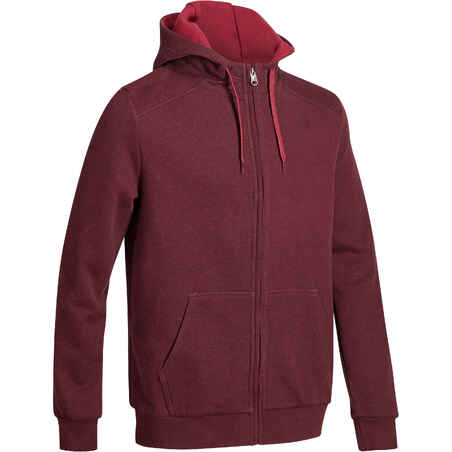 Brushed Jersey Gym & Pilates Hoodie - Burgundy