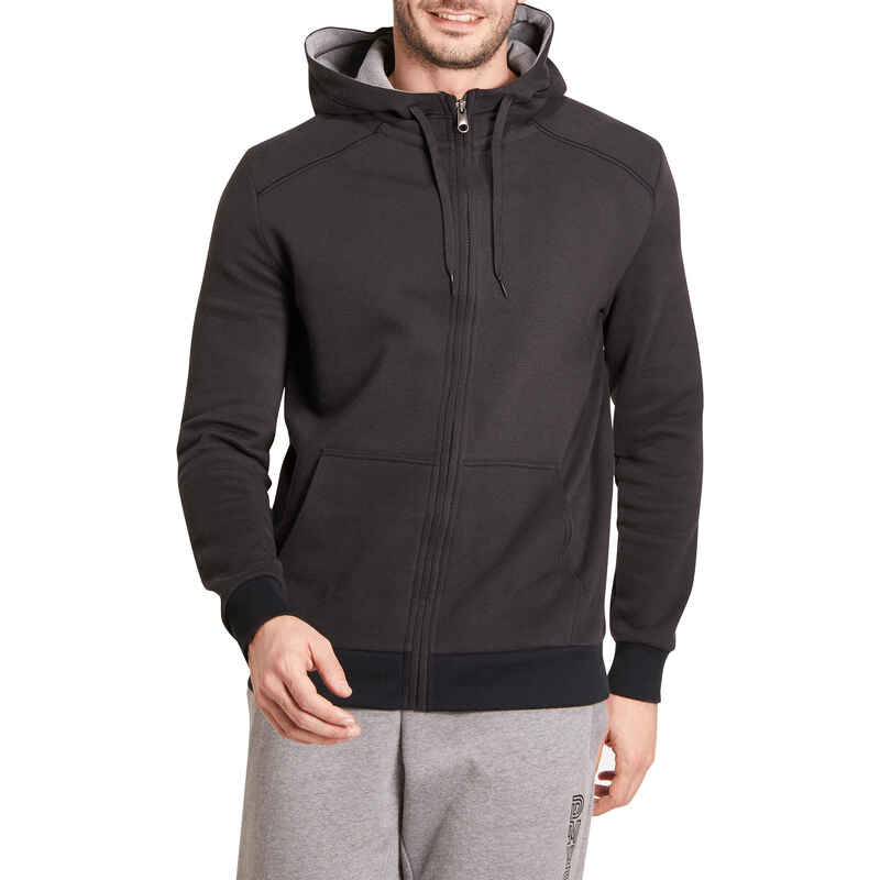 Brushed Jersey Gym & Pilates Hoodie - Black