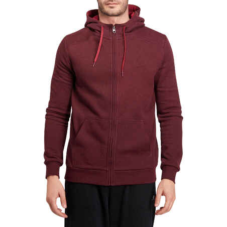 Brushed Jersey Gym & Pilates Hoodie - Burgundy