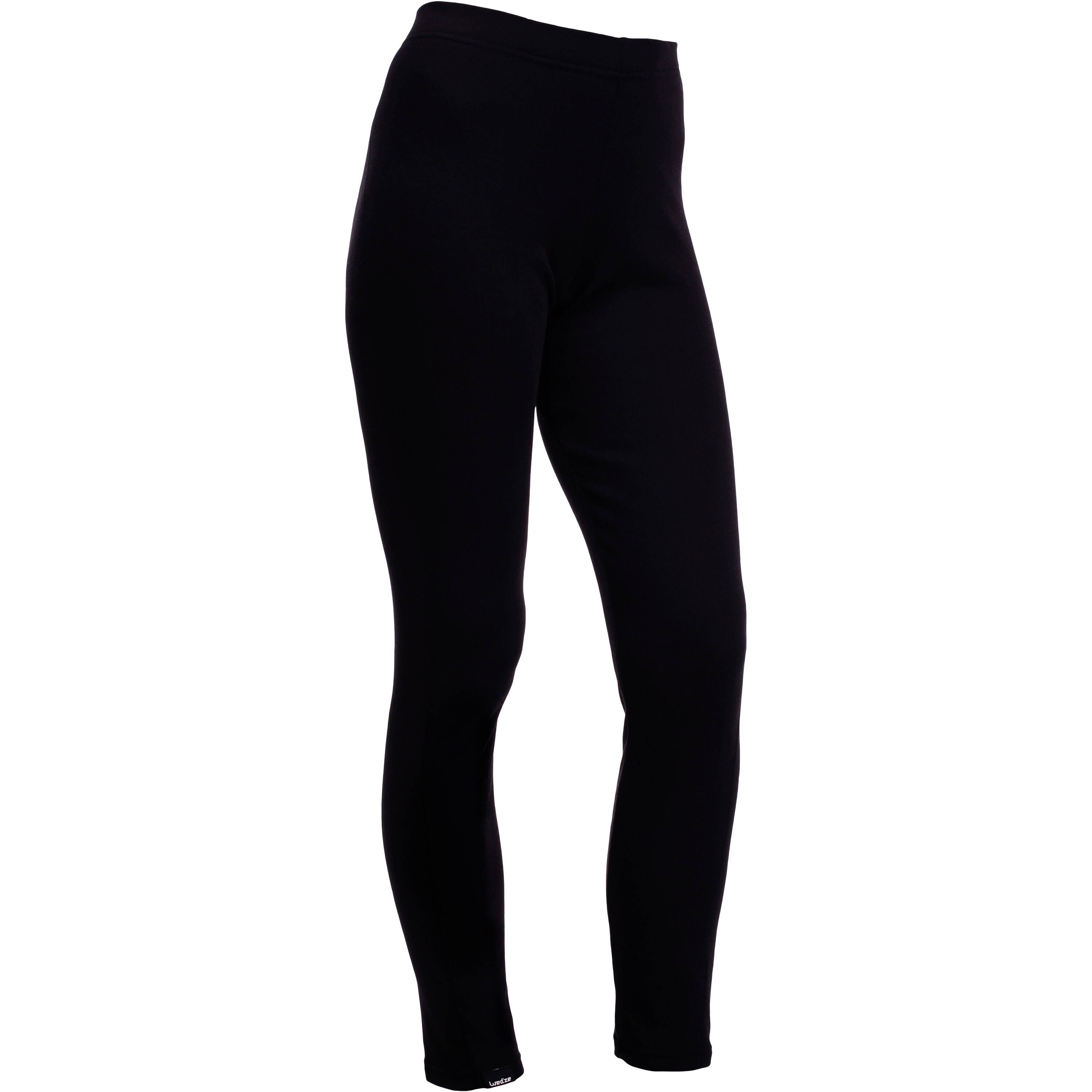 Women's Ski Base Layer Bottoms 100 - Black -  1