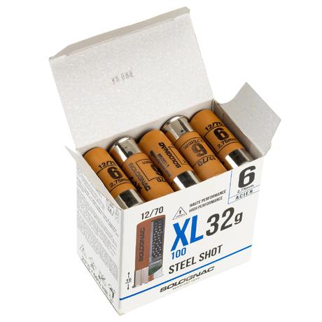 CARTOUCHE XL100 32g ACIER CAL12/70 N°6 X25 | Solognac