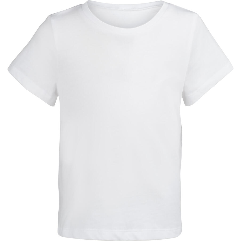 100 Short-Sleeved Baby Gym T-Shirt - White