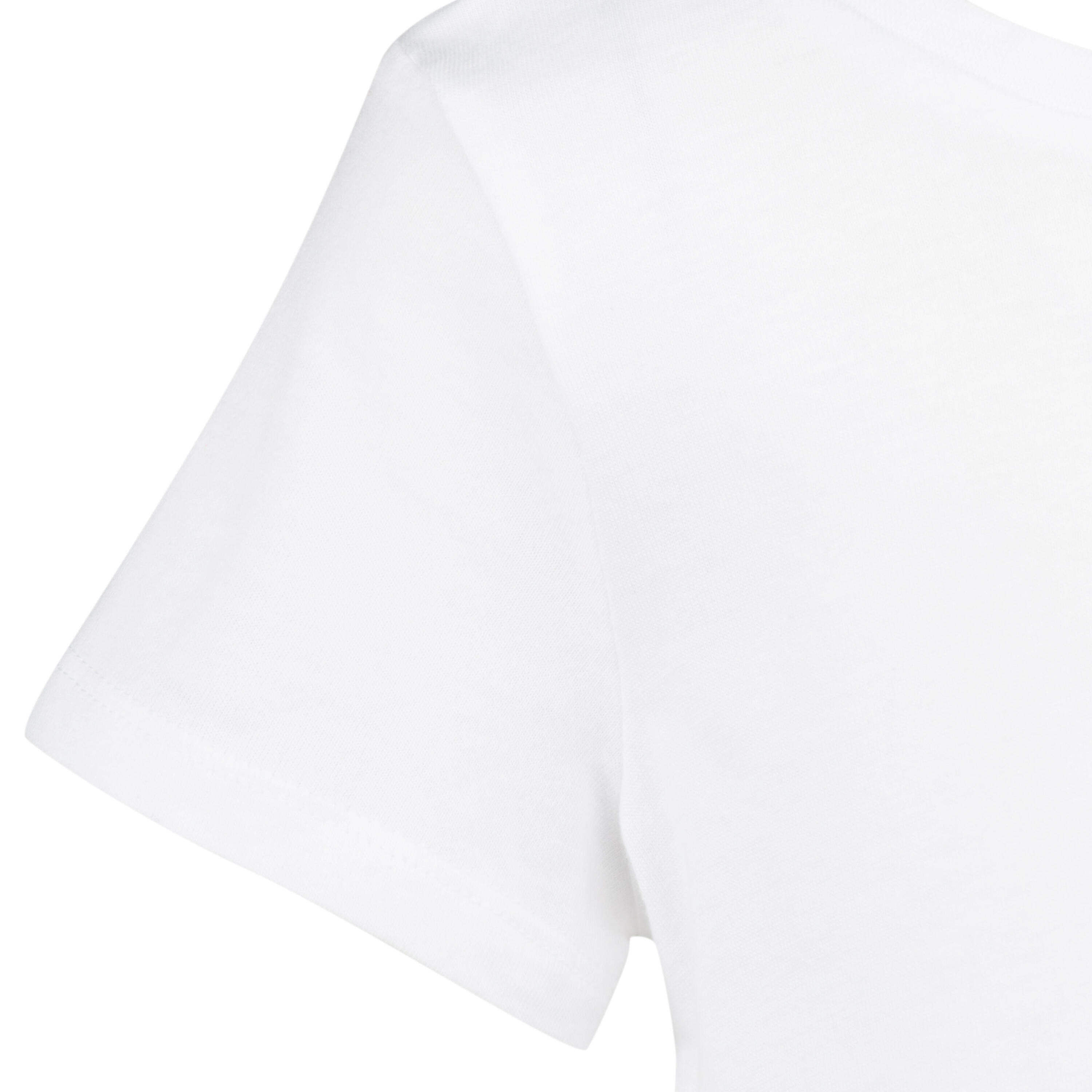 T-shirt met korte mouwen 100 voor kleutergym wit 5/7
