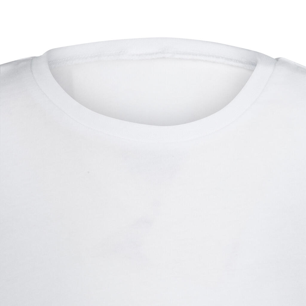 100 Short-Sleeved Baby Gym T-Shirt - White