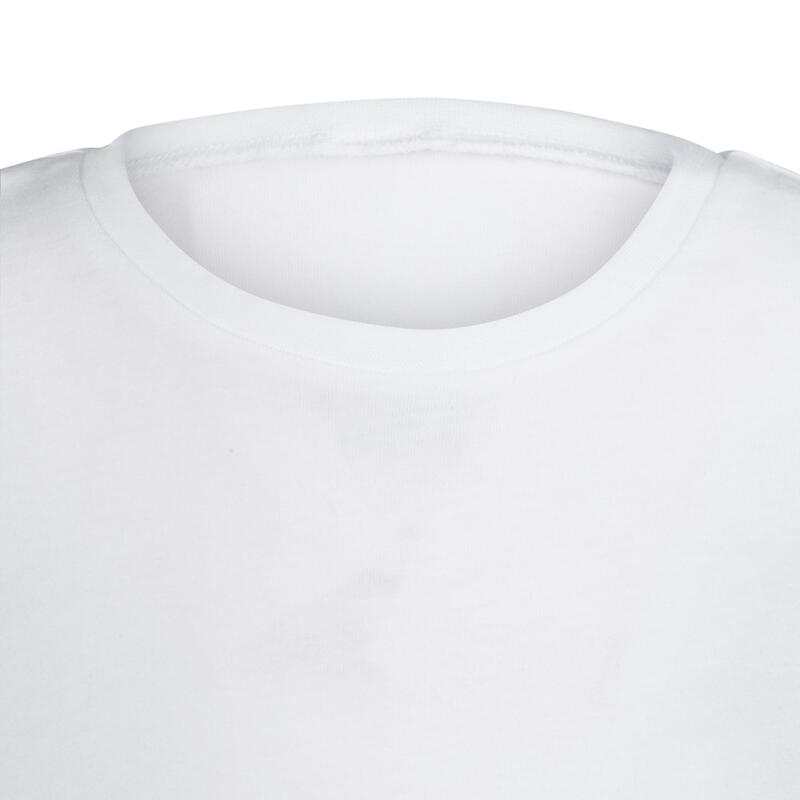 T-shirt met korte mouwen 100 voor kleutergym wit