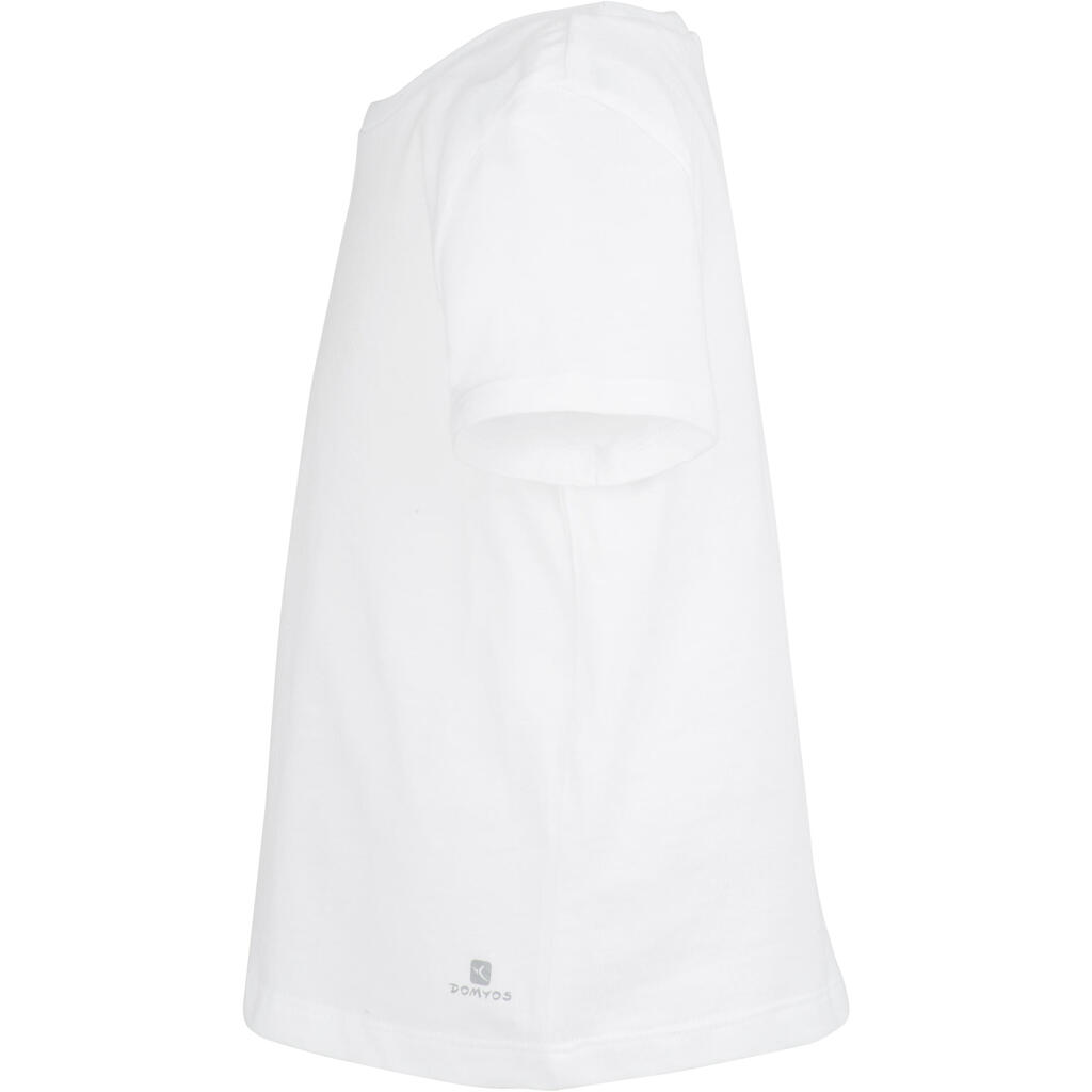 100 Short-Sleeved Baby Gym T-Shirt - White