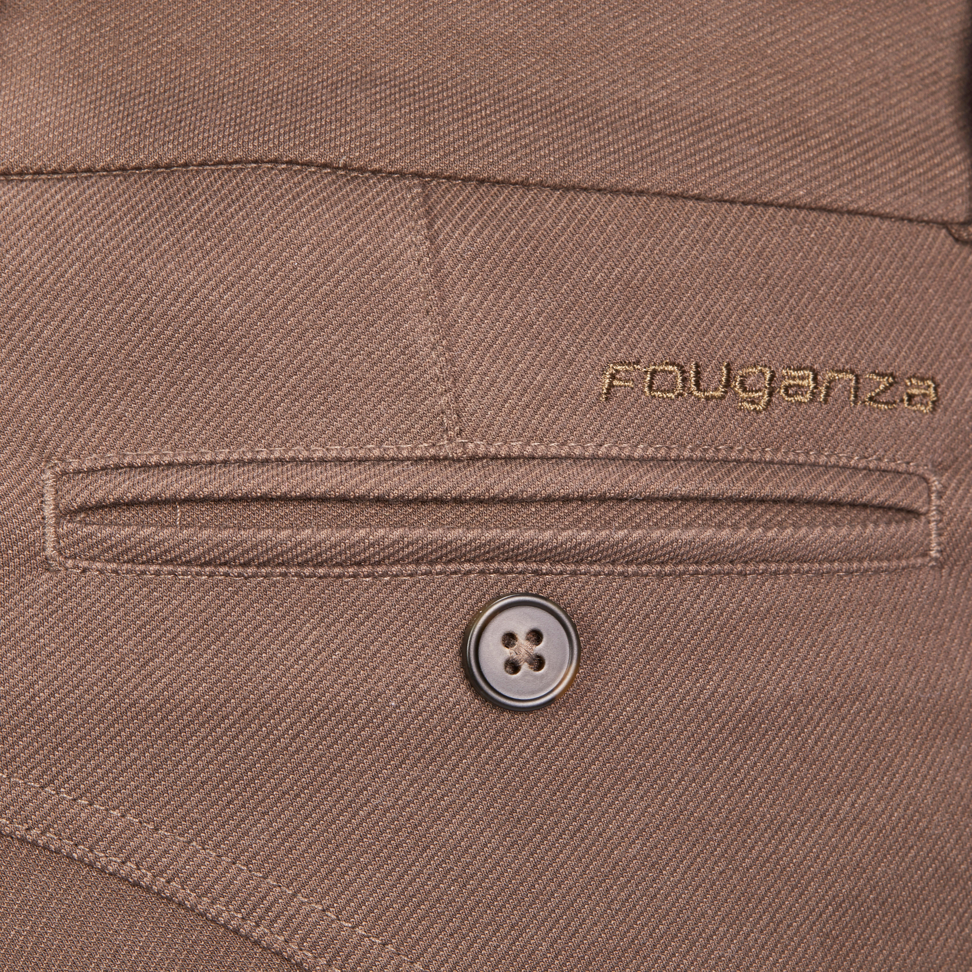 Бриджи мужские для верховой езды с коленной леей из кожезаменителя 140 FOUGANZA