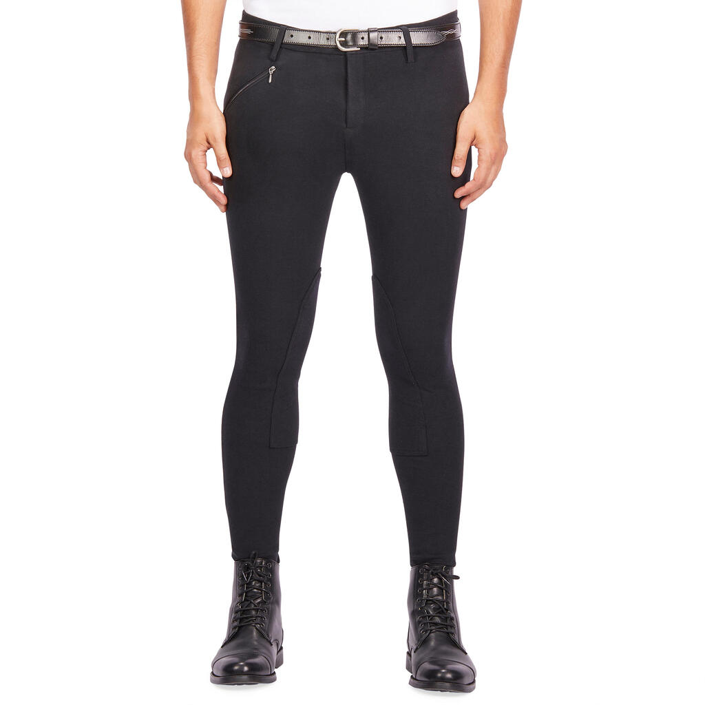 Reithose 100 Herren schwarz