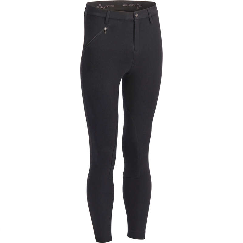 MAN RIDING WEAR - 100 Jodhpurs - Black FOUGANZA
