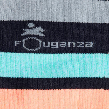 Гольфи 100 для кінного спорту, для дорослих, 1 пара - Темно-сині/Рожеві