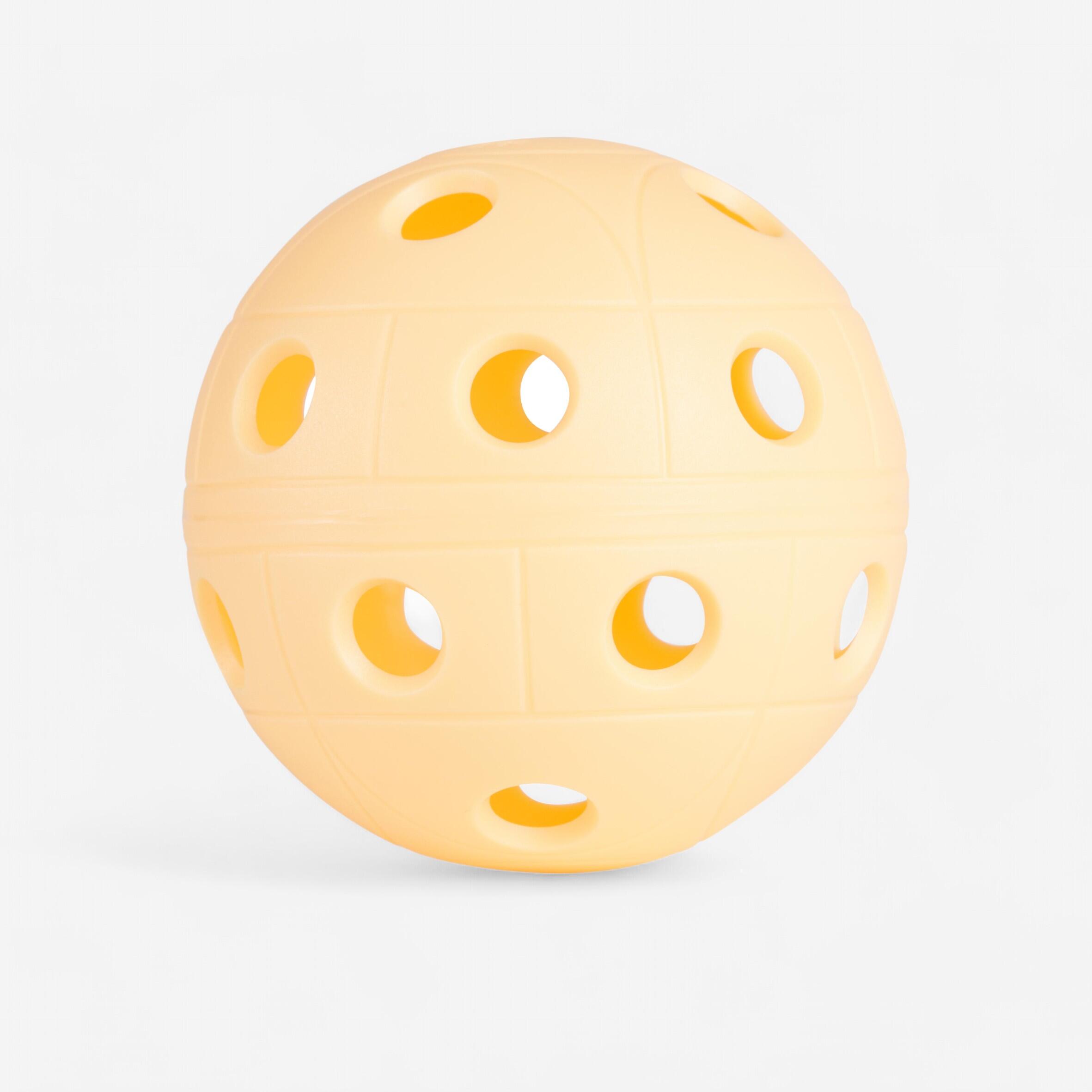 Oroks - Balle Floorball 500 Abricot - Balle - Floorball - Orange-rose - Taille Unique - Decathlon