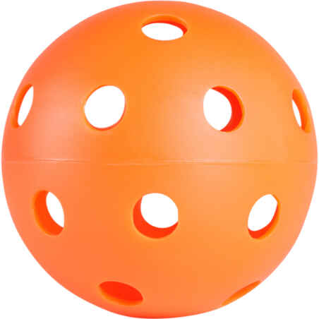 Neonsko oranžna žogica za floorball 100 