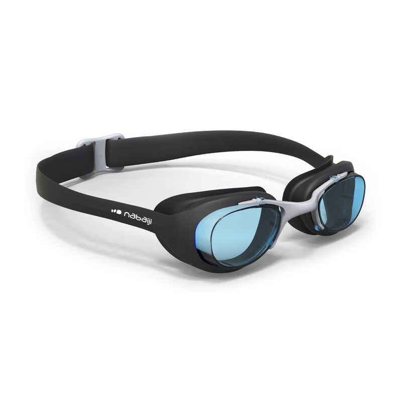 نظارات سباحة مقاس L بعدسات شفافة  - XBASE أسود