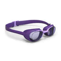 Swimming Goggles Clear Lenses XBASE Size L Purple