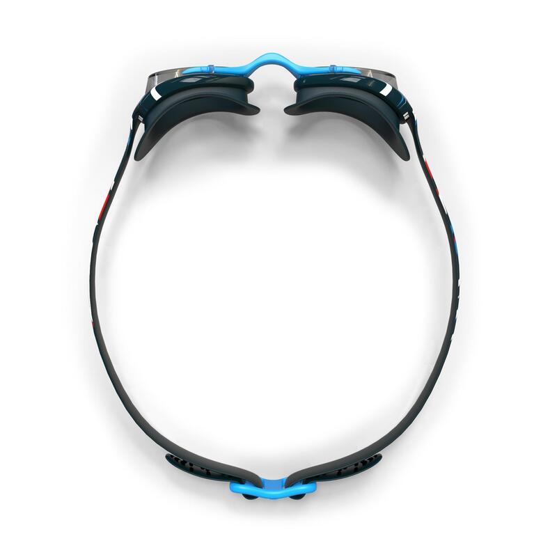 Zwembril XBase print maat L Mika blauw heldere glazen