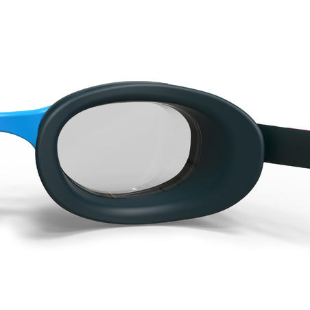 Очки для плавания размер L со светлыми линзами синие с принтом Xbase Mika