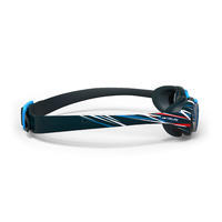 XBASE 100 PRINT ADULT SWIMMING GOGGLES - CLEAR LENSES - MIKE BLUE