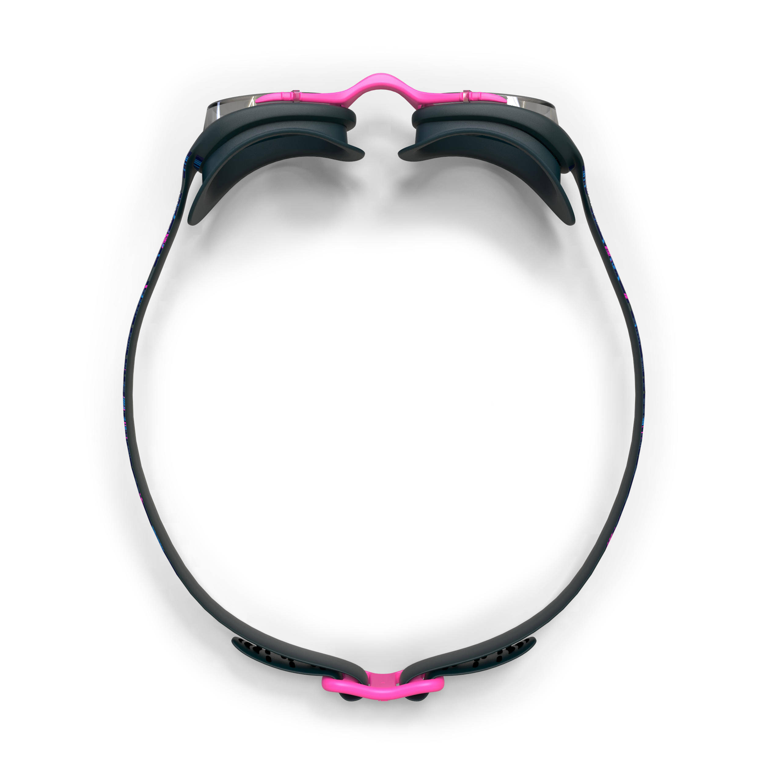 Swimming Goggles Large XBASE- Printed Blue Pink -  5