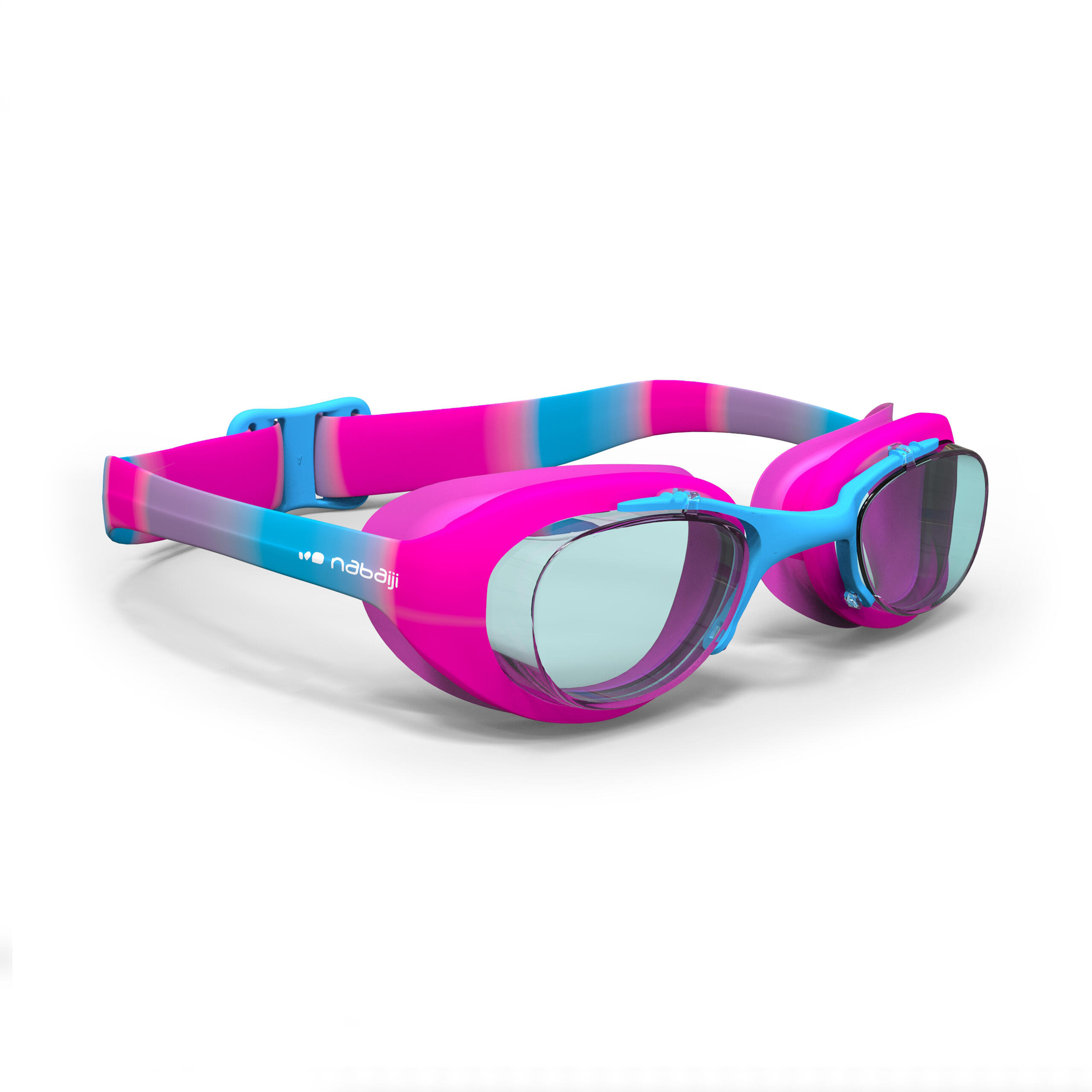 NABAIJI Swimming Goggles - Xbase Dye S Clear Lenses - Pink Blue