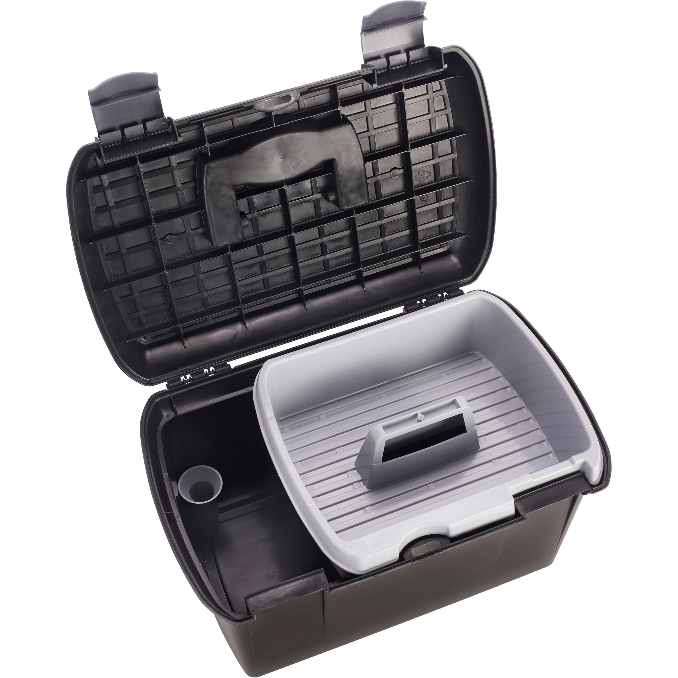 Horseback Riding Grooming Box - 500 Black/Grey - FOUGANZA