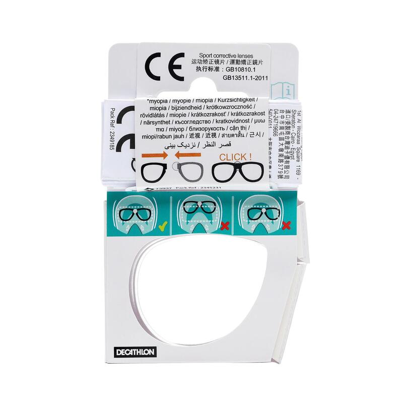 Left corrective lens for the short-sighted on the Easybreath mask