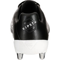 Chaussures de rugby terrain gras 8 crampons Density R100 SG noir