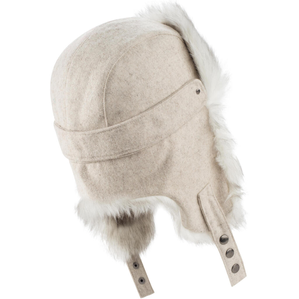 Suaugusiųjų slidinėjimo kepurė „Noof“, dramblio kaulo spalvos