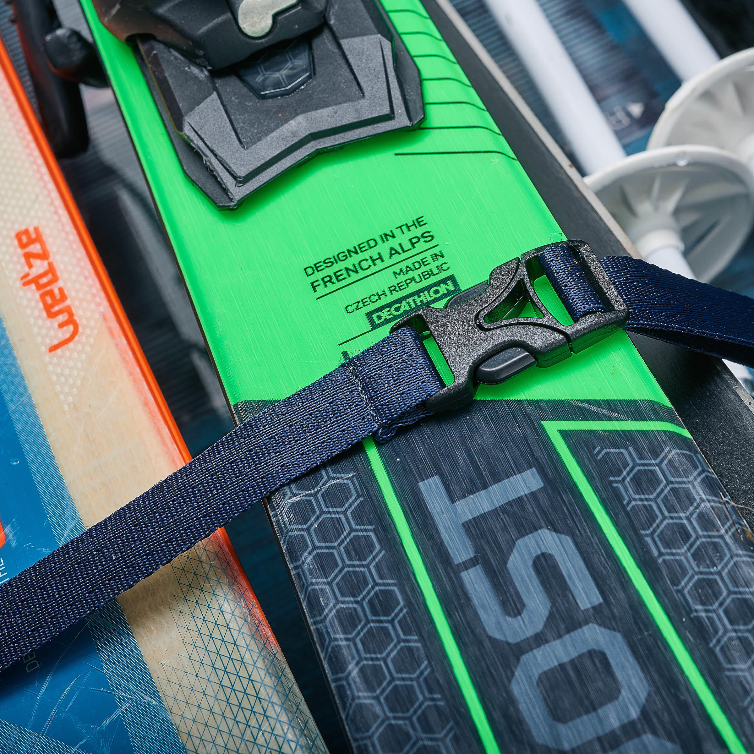 BAG FOR 4 SKIS / 3 SNOWBOARDS 900 GREY Dark grey‎ Wedze Decathlon