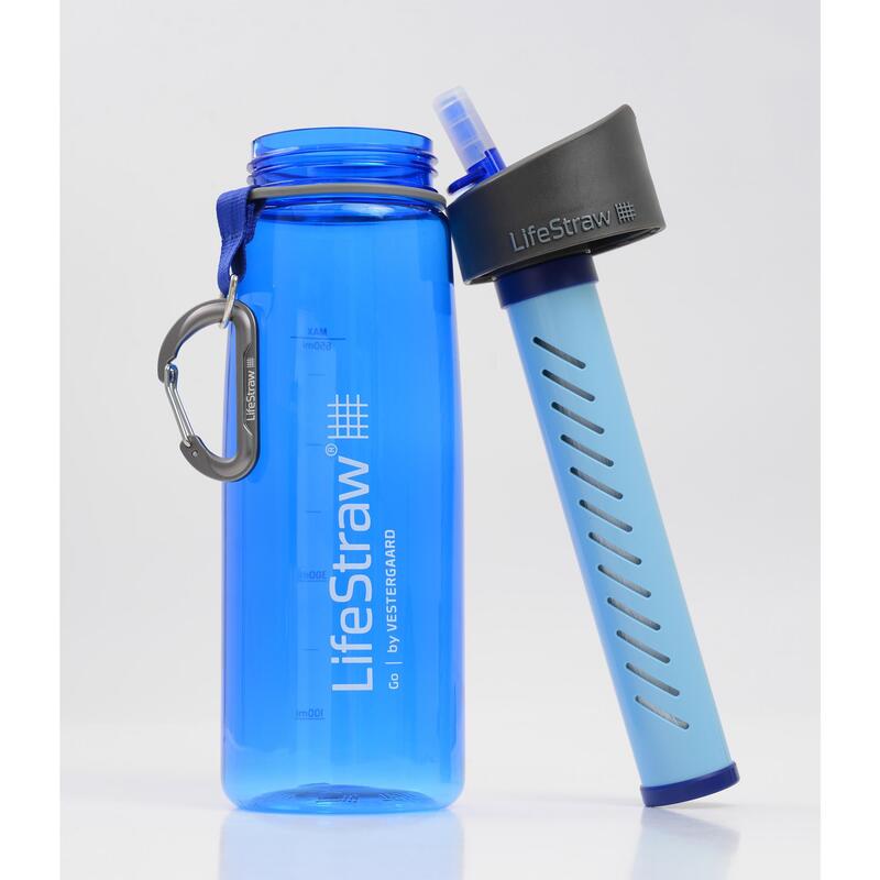 Gourde filtrante trekking LifeStraw Go 0,65 litre plastique (Tritan) bleu