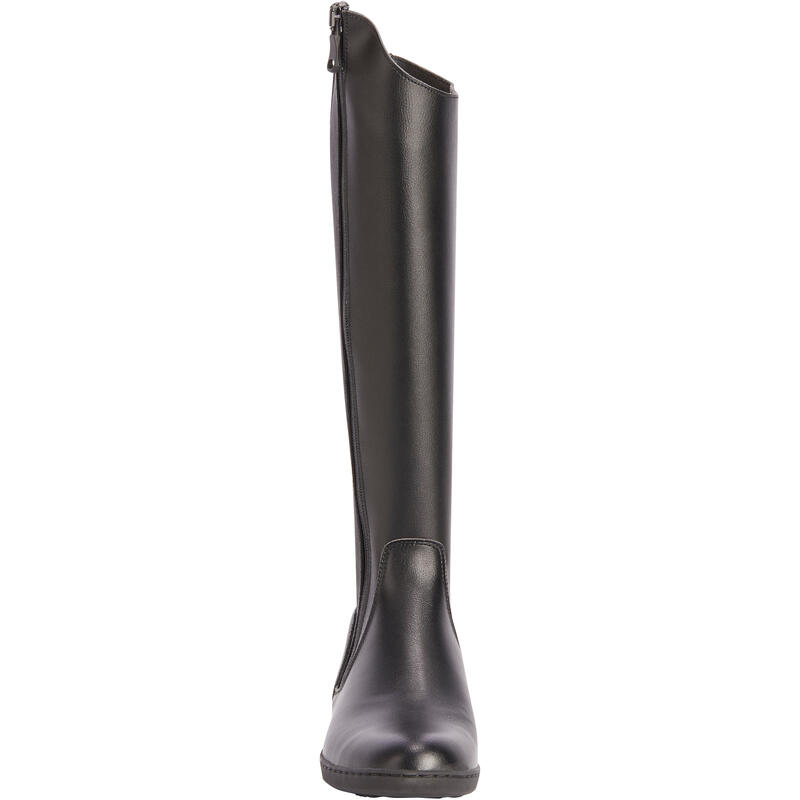 Bottes équitation adulte 500 synthétique noir