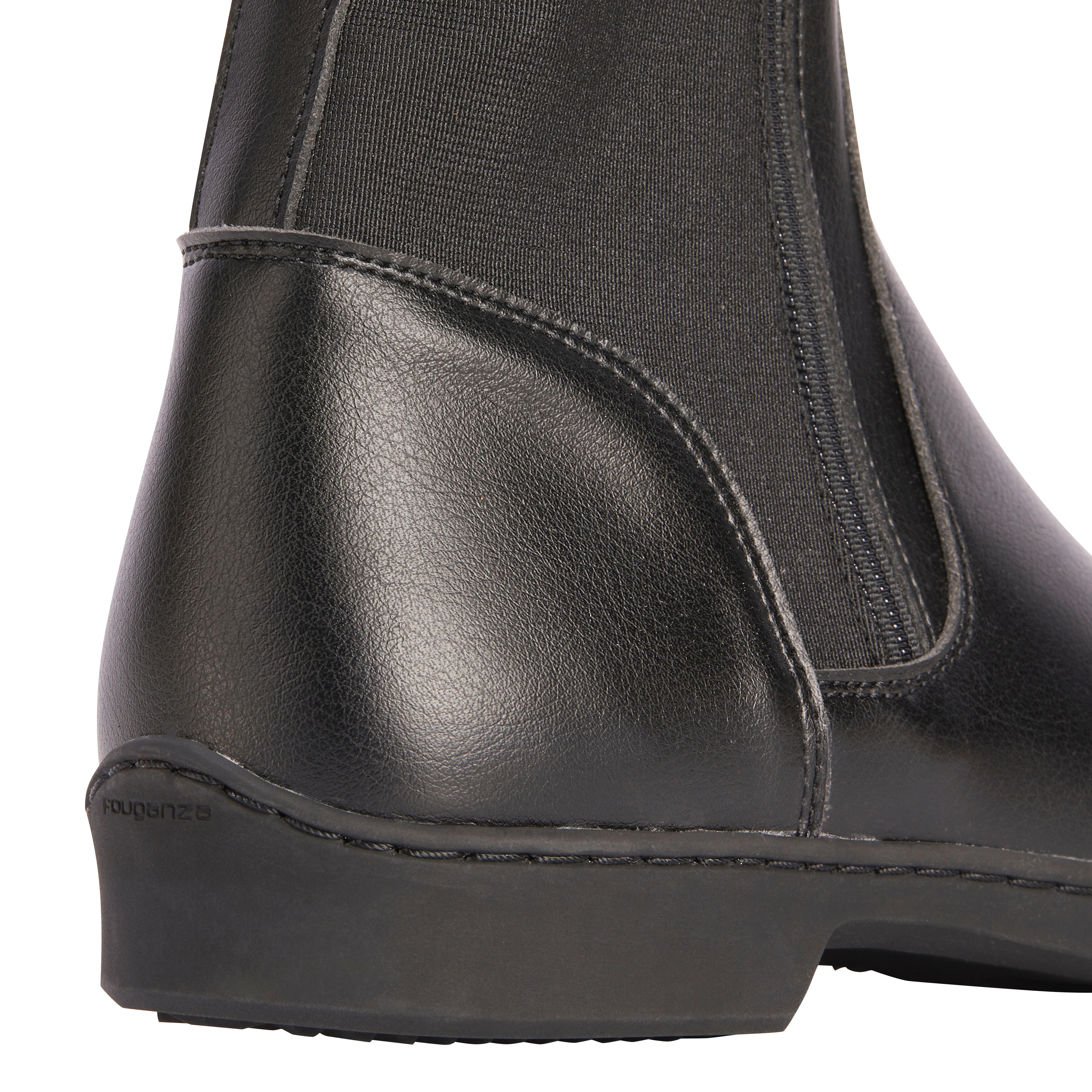 Bottes d'équitation en tissu synthétique femme - MH 500 noir - FOUGANZA