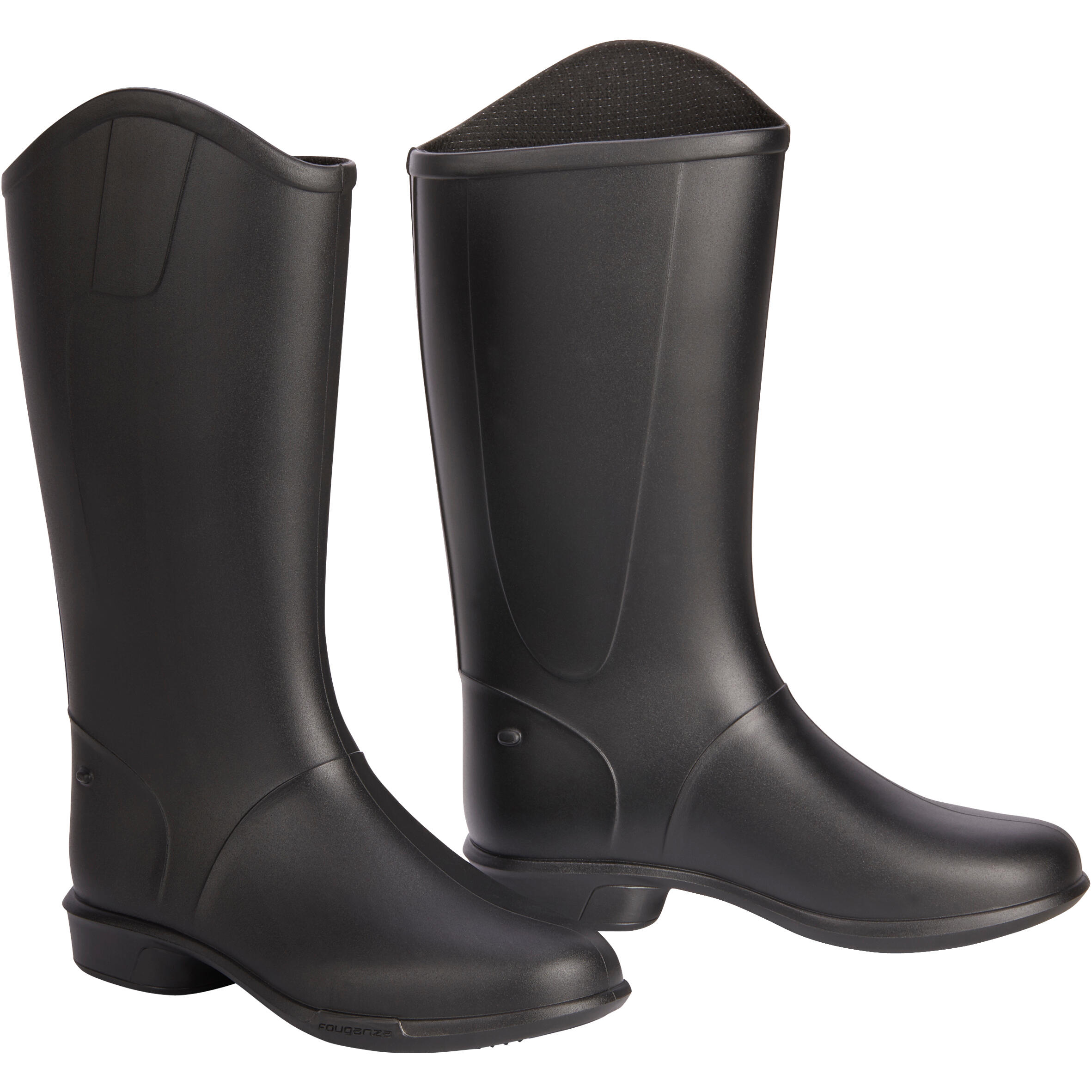 Bottes d'équitation enfant - 100 noir - FOUGANZA