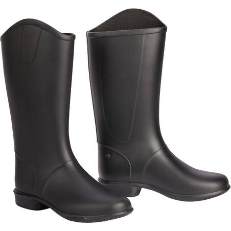 BH 100 Kids' Horse Riding Boots - Hitam