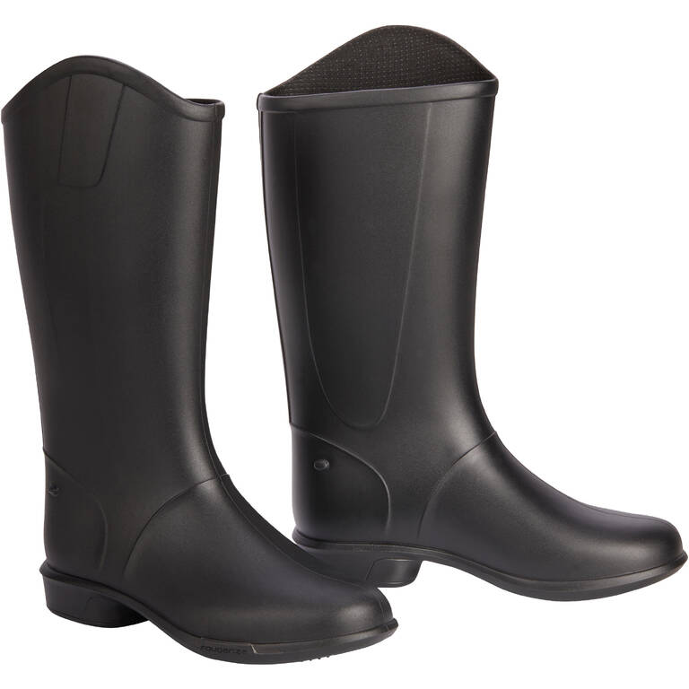 BH 100 Kids' Horse Riding Boots - Hitam