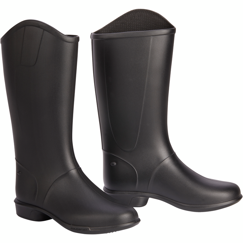 Bottes équitation Enfant 100 noires pour les clubs et