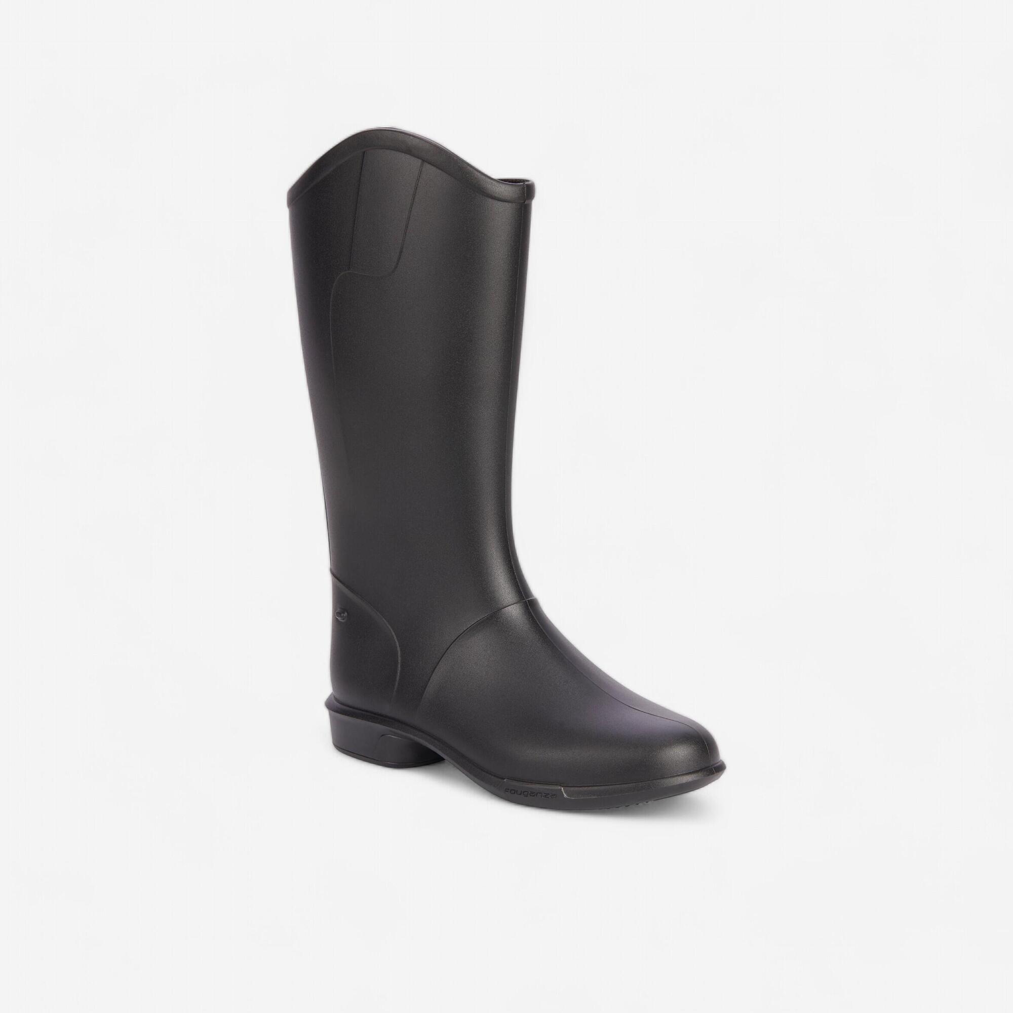 100 Children S Horse Riding Boots Black Fouganza