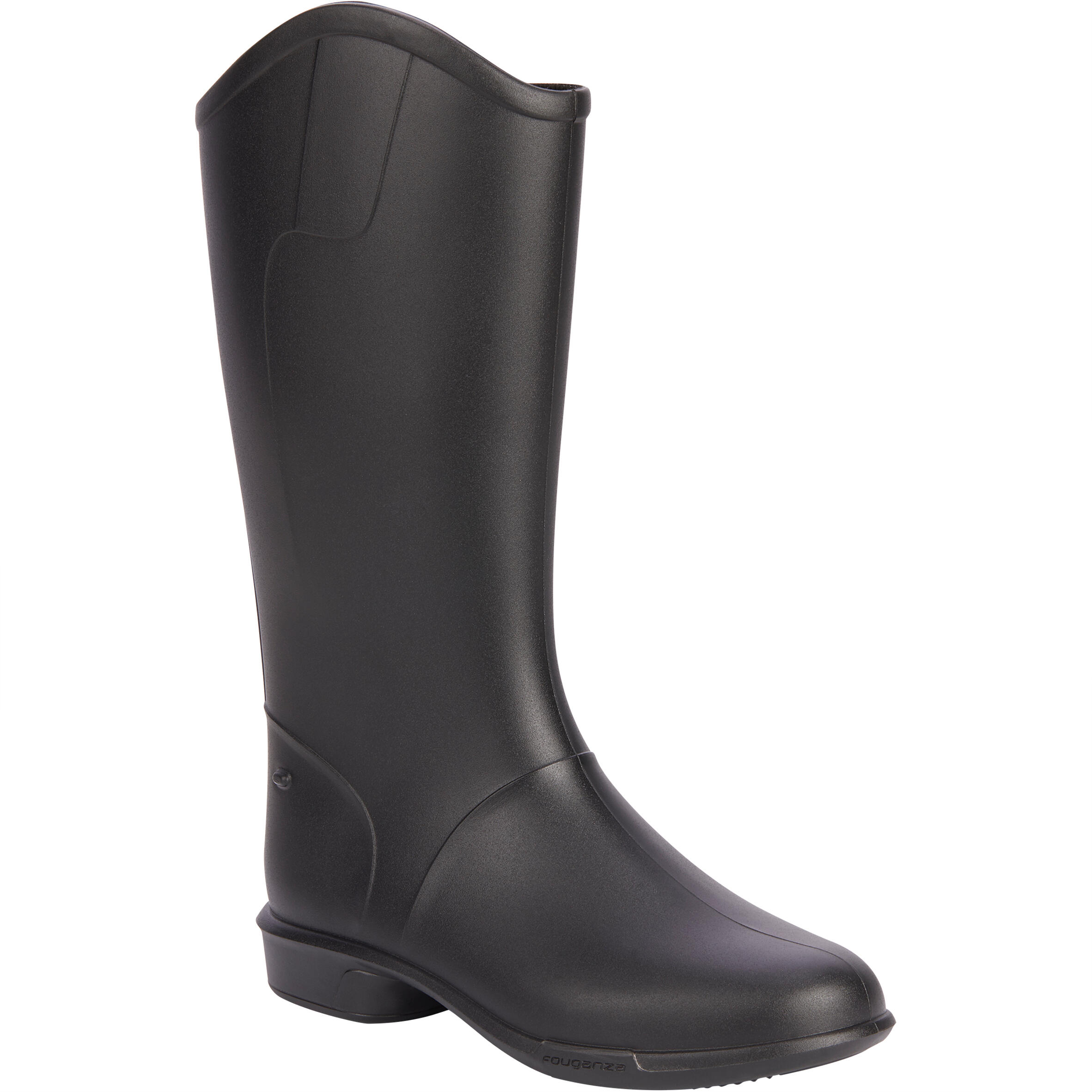 Kids' Horse Riding Boots - 100 Black - FOUGANZA