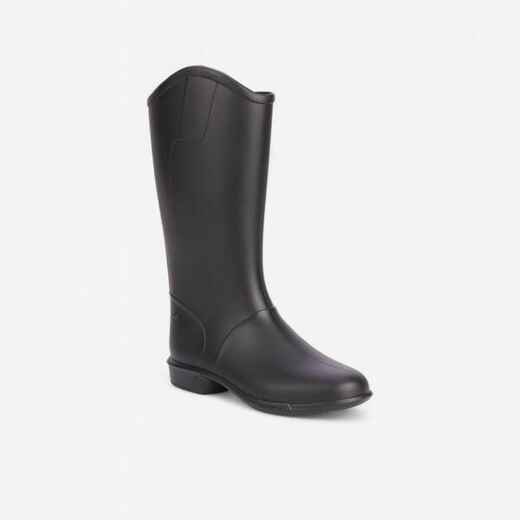 
      Kids' Horse Riding Boots 100 - Black
  