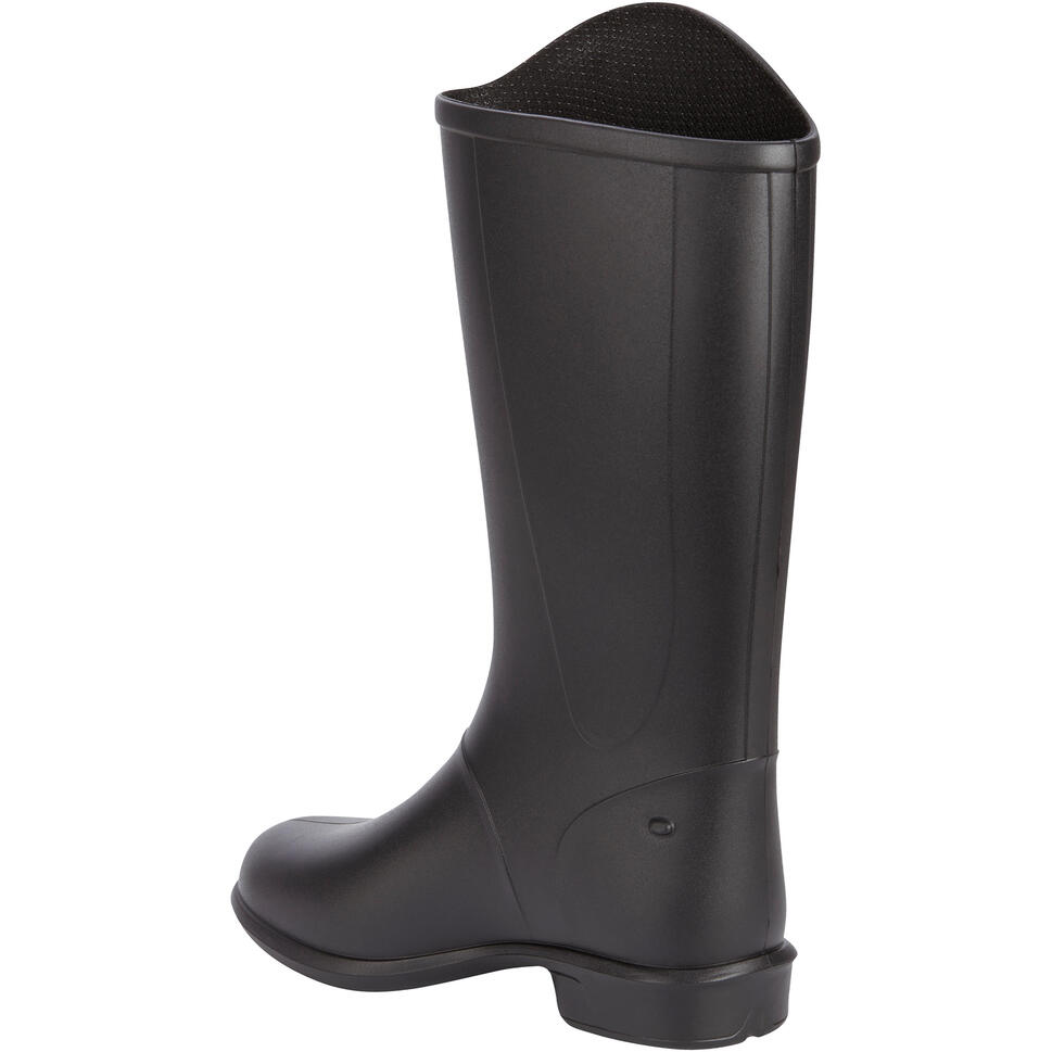 Kids' Horse Riding Boots 100 Black FOUGANZA Decathlon