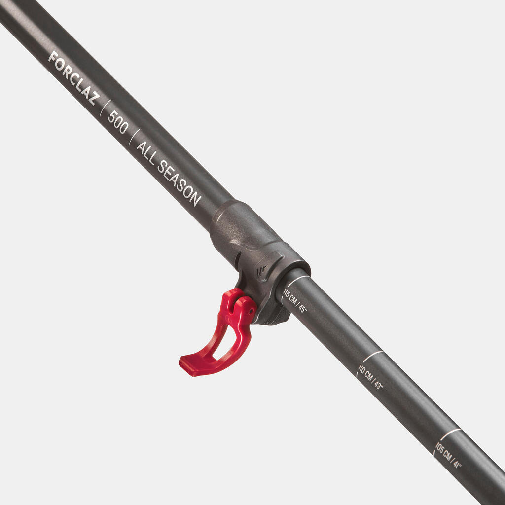 1 All Season Hiking Pole - MT500 All Season Red